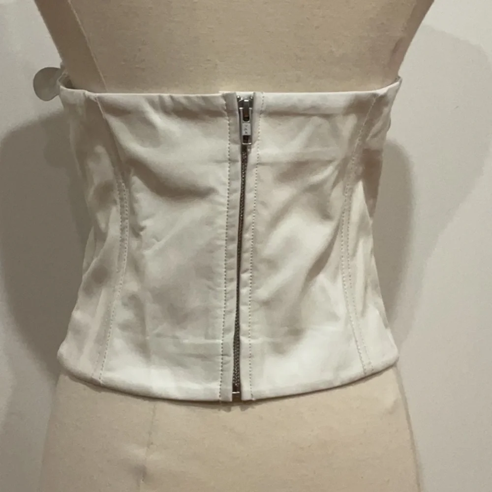 Lovers and Friends Nova Faux Leather Bustier in Bone, Size: S - Picture 9 of 9